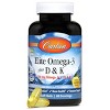 Carlson - Elite Omega-3 Plus D & K, 700 Mg Omega-3s + D3 & K2, Bone ...