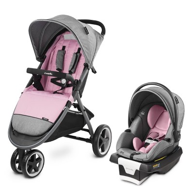 Pink Car Seat And Stroller Sets Travel System Strollers Target - Evenflo Car Seat Stroller Combo Pink
