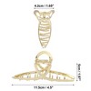 Unique Bargains Women's Fashionable Metal Hair Claw Clip Gold Tone 1 Pc - 2 of 4