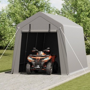 GustoWave Outdoor Portable Storage Shed, Carport Tent for Motorcycle, Bike - 1 of 4