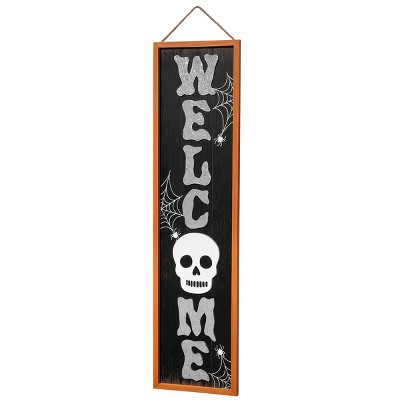 37" Welcome Wall Halloween Sign - Black