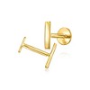RS Pure by Ross-Simons 14kt Yellow Gold Bar Flat-Back Stud Earrings - 3 of 4