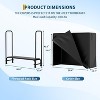 Large Firewood Rack Outdoor with Cover,Heavy Duty Metal Wood Rack with Zipper, Black Waterproof Oxford Fabric,for Indoor & Outdoor - 3 of 4
