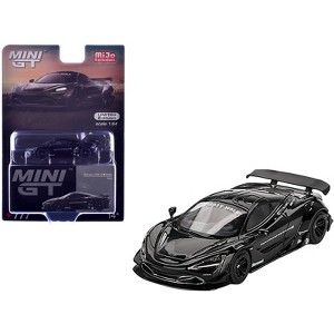 McLaren 720S LB-Works Black Limited Edition 1/64 Diecast Model Car by Mini GT - 1 of 4