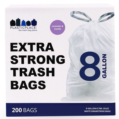 plasticplace Drawstring Trash Bags, 13 Gallon, Black (200 Count) : Target