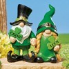 Collections Etc Hand-Painted Good Luck Gnome Couple Figurines - 2 of 2
