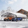 20x20FT Metal Carport, Heavy Duty Carports with Reinforced Frame and Base for All Weather, Oversized Metal Garage for Rucks, Boats, Tractors or Party - 3 of 4
