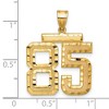 Black Bow Jewelry 14k Yellow Gold, Varsity Collection, Large D/C Pendant Number 85 - 2 of 3