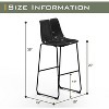 Dreama Retro Side Chair Dining Chair with Metal Legs for Kitchen, Living, Dining Room, Set of 2,The Pop Home - 2 of 4