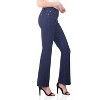 Rekkuna Women's Stretch Bootcut Jeans – Mid-Rise Pull-On Shaping Denim with Elastic Waistband and 5-Pocket Styling - 2 of 3