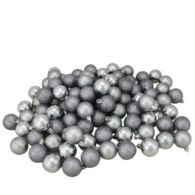 gray christmas balls