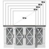 HDZNVF Farmhouse TV Stand wih Storage, 63 inch Entertainment Center, Wooden Media TV Console with Height Adjustable Shelves, White - 4 of 4