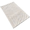 Home Mart Goods 2x3 Ivory Light Cream Geometric Abstract Soft Pile Boho Minimal Door Mat Area Rug - 2 of 4