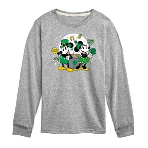 Boys' - Disney - Mickey And Minnie Pot Of Gold Long Sleeve Graphic T-Shirt - 1 of 4