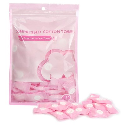Compressed Towels – 100-Pack Portable Coin Tissue Wipes, Disposable Cotton Face Towels for Travel, Camping, Outdoor, Beauty & Home Use