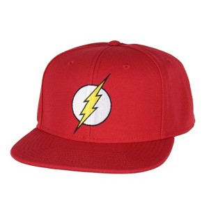 DC Comics The Flash nice Embroidered Logo Snapback Cap Hat - 1 of 4