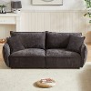 NicBex Couches for Living Room 68.1" Triple Sectional Sofa with 2 Pillows Padded Seat and Back and Armrests for Apartment, Black - 2 of 4