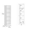 Vynxaria Compact Black Bookshelf: Multi-Shelf Bookcase for Efficient Storage in Any Room,White - 4 of 4