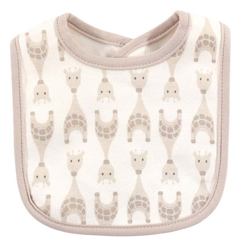 Hudson Baby Infant Cotton Bib and Sock Set 5pk, Giraffe, One Size, 3 of 8