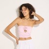 Women's Flower Strapless Knit Top - Wild Fable™ - 3 of 4