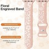 HTUTWOO Floral Engraved Apple Watch Band, Silicone Glossy Wildflower Strap 38/40/41/42/44/45/49mm for iWatch Series 10 9 8 7 6 5 4 3 2 1 SE Ultra - 2 of 4