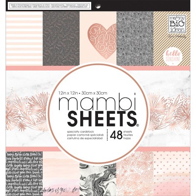 Mambi Single-Sided Paper Pad 12"X12" 48/Pkg-Rose Gold