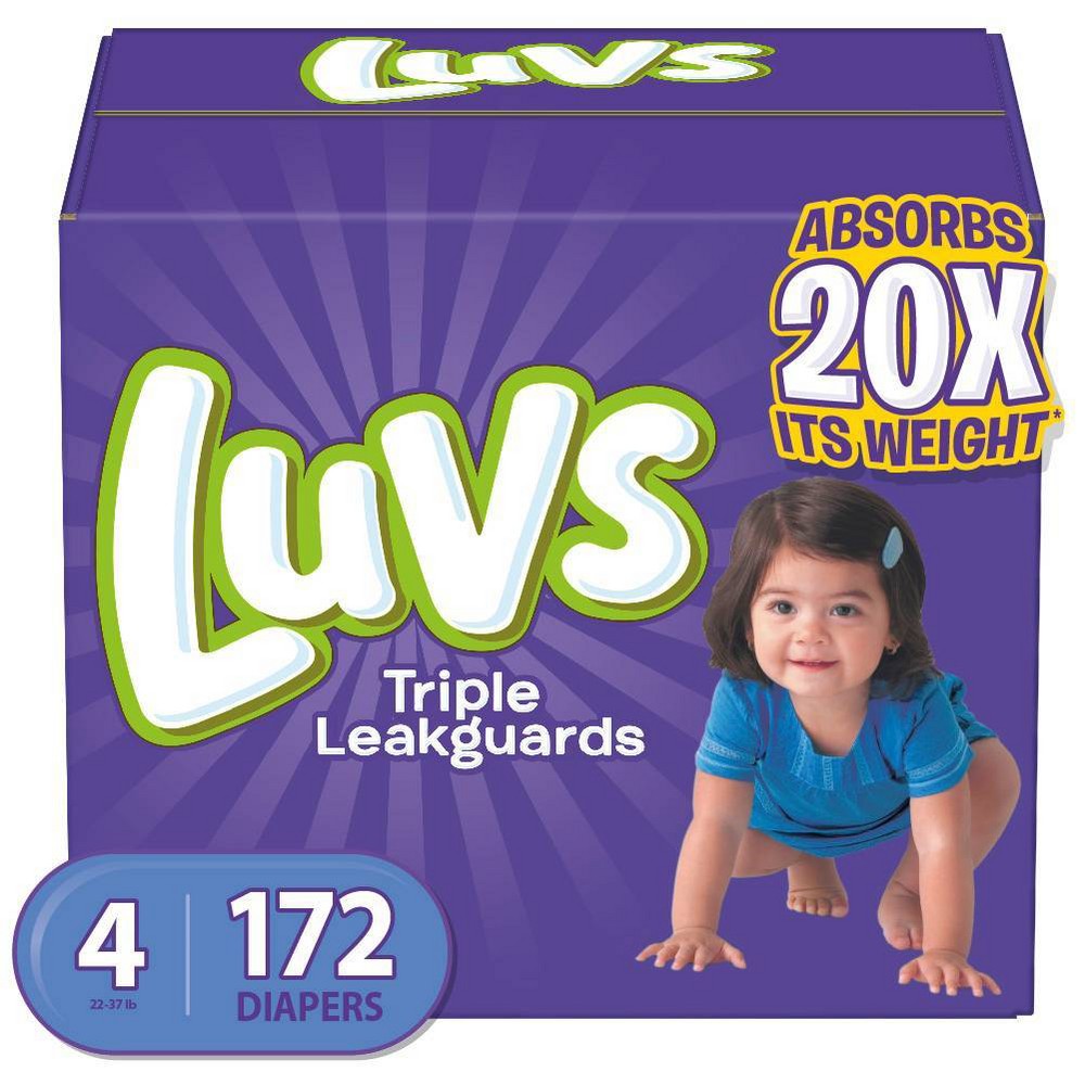 UPC 037000795988 product image for Luvs Disposable Diapers Ginormous Pack - Size 4 (172ct) | upcitemdb.com