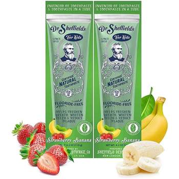 Dr. Sheffield's Certified Natural Kids Toothpaste - Strawberry Banana - 4.2oz/2pk