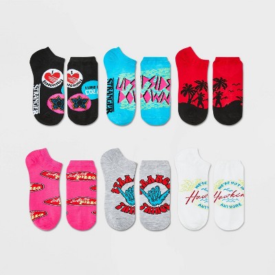 Women's 6pk Stranger Things Low Cut Socks - Assorted Colors 4-10