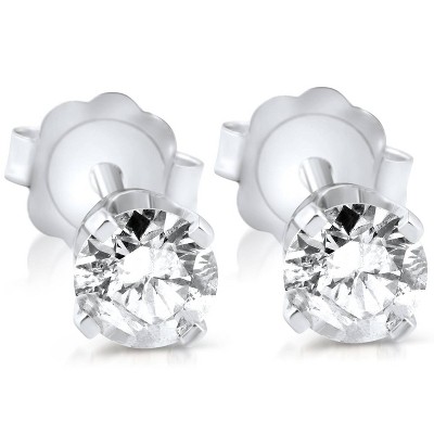 Pompeii3 3/8ct Diamond Studs 14K White Gold