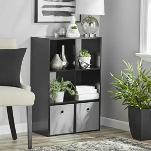 6-Cube Storage Organizer 3-Tier Bookcase Display Shelf for Home Office - 1 of 4