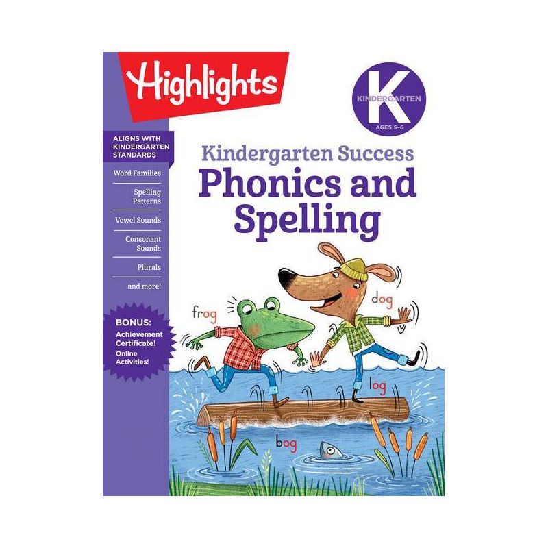 Kindergarten Phonics and Spelling Learning Fun Workbook - (Highlights Learning Fun Workbooks) (Paperback), 1 of 2