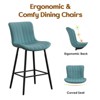 NicBex Faux Leather Counter Height Bar Stools Set of 2,Counter Stools with Chrome Base,Footrest,Bar Chairs for Kitchen,Living Room,Cafes - 4 of 4
