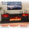 70'' Fireplace TV Stand,Entertainment Center with 36''Firplace,Electric Fireplace Heater with LED Light and 12 Flame Colors,2 Tier TV Console Cabinet - 3 of 4