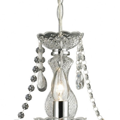 Chrome and Crystal Mini 3-Light Candle Chandelier