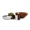 Nambe Divided Server Set, Divided Serving Bowls for Party, Fruit, Veggies, Chip and Dip, Candy or Snacks, Made of Metal Alloy and Acacia Wood - 2 of 2