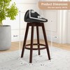 Tangkula Set of 4 Swivel Bar Stools 29" Bar Height Stools w/ PVC Leather Cover Black - 4 of 4