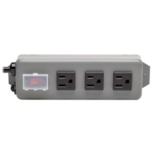 Tripp Lite Waber Industrial Power Strip 3SP9 - 3 Outlet Metal Power Strip - 9 Ft Cord - 1 of 4