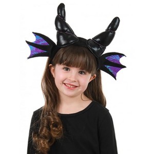 HalloweenCostumes.com    Plush Headband Black Dragon Horns, Black - 1 of 1