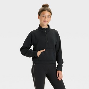 Girls' Airy Sleek 1/2 Zip Sweatshirt - All In Motion™ - 1 of 3