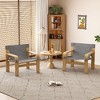 Kumasinova Modern Accent Chair, Solid Wood Armchair with Removable Washable Cover, Wide Armrest Mid-Century Lounge Chair, Roomy Sofa Chair - 2 of 4
