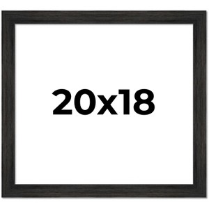 PosterPalooza | 20x18 Wide Barnwood Picture Frame, UV Acrylic, 6 Finishes - Grey, Brown, White, and Black - 1 of 4