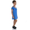 24seven Comfort Apparel Girls Pleated Cold Shoulder Girls Summer Dress - 2 of 4