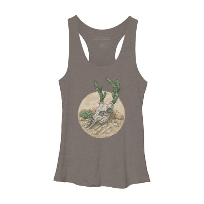 Women's Design By Humans Deer Cactus 2 By kelelowor Racerback Tank Top