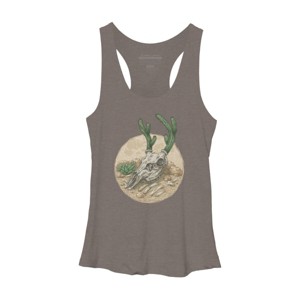 Women's Design By Humans Deer Cactus 2 By kelelowor Racerback Tank Top - 1 of 3