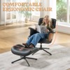 MERLIFE Chaise Lounge Chair with Ottoman, Modern Living Room Chairs, Comfy Leather, Lazy Armchair - 4 of 4