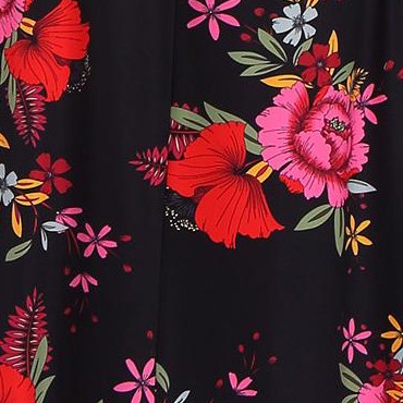 black red floral