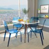 LeisureMod Murray Waterfall Edge Design Plastic Dining Chair, Set of 4 - 2 of 4
