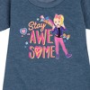 JoJo Siwa Stay Awesome Graphic Short Sleeve Fleece Dress - Heather Navy - Large - 2 of 4