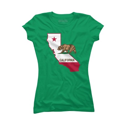 Design By Humans California State Pride Bear By T-Shirt